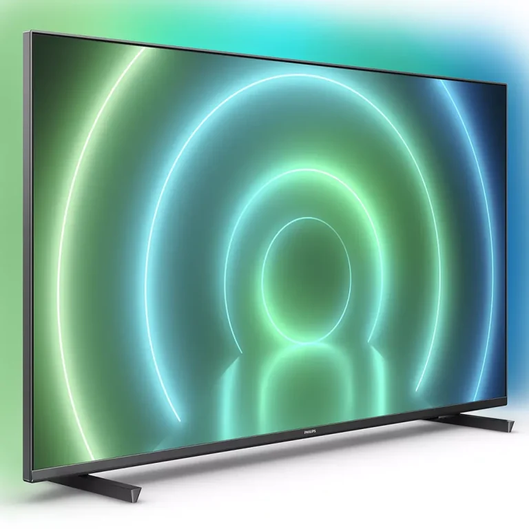 تلویزیون 55 اینچ فیلیپس مدل 55PUT7906 با رزولوشن Ultra HD، هوشمند، دارای فناوری Ambilight